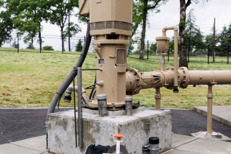 A groundwater well facility operated by the Sacramento Suburban Water District. // SSWD
