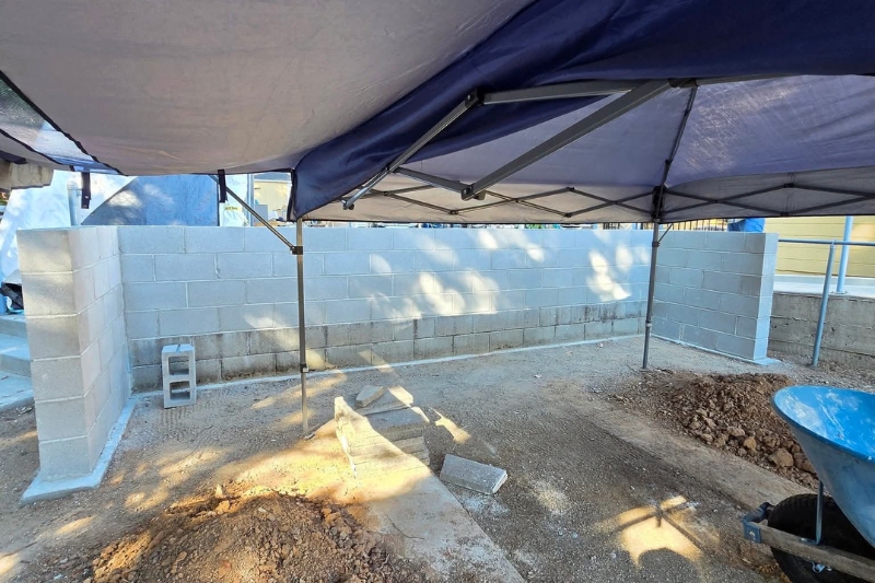A veterans memorial wall in the courtyard of the Veterans Community Center, in Citrus Heights, is nearly complete, the center said this week. // Veterans Community Center