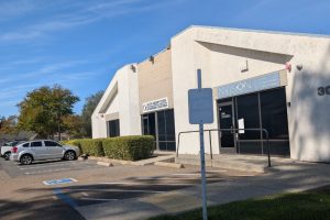 A former eye surgery center building, part of a business complex off Greenback Lane, is for sale,